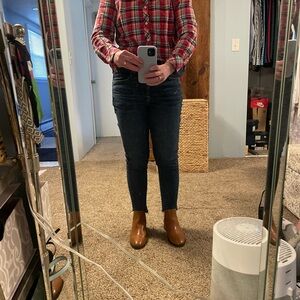 LOFT Denim Jeans with Yellow Stitching